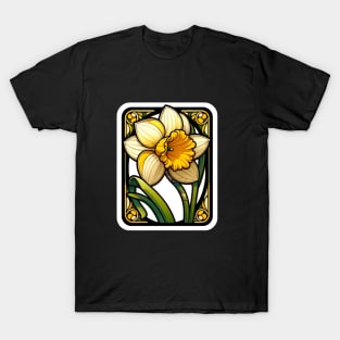 Art Nouveau daffodil march Birth Month Flower T-Shirt